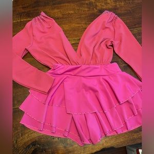 Pink Performance Outfit Bodysuit and Skort